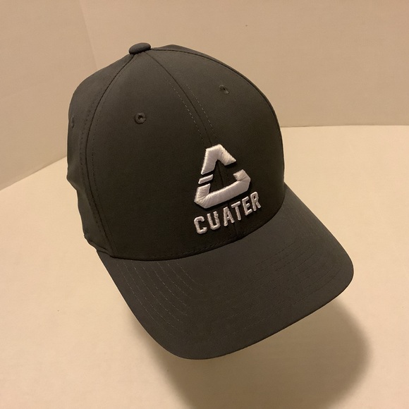 Cuater Travis Mathew Flex Fit Tech Golf Hat Gray With White Logo SnapBack Cap - Picture 14 of 16